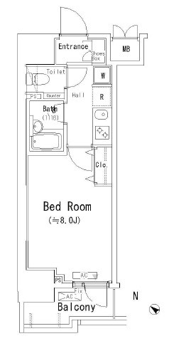 パークアクシス千葉 1407号室 間取り
