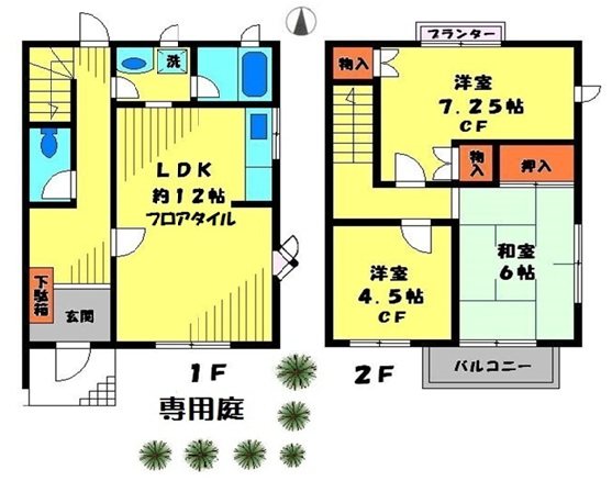 パークサイドＵ 7-Ｂ号室 間取り