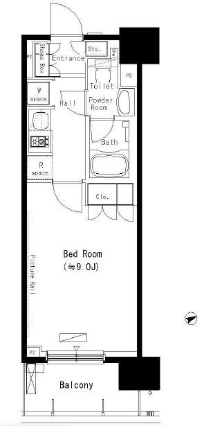 パークアクシス西船橋本郷町 209号室 間取り