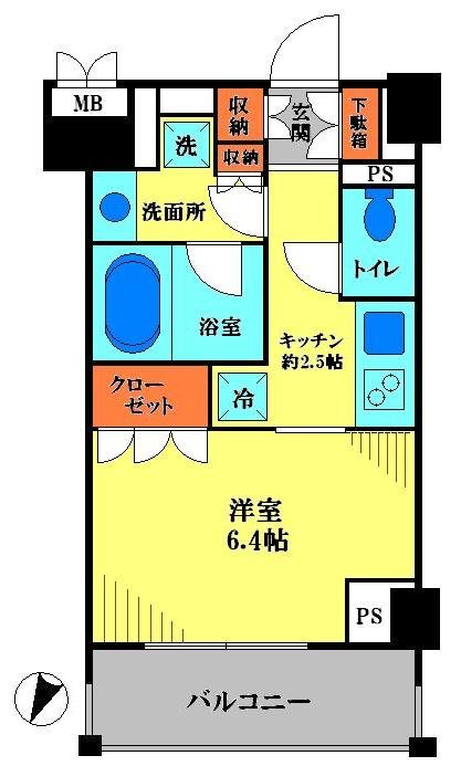 コートリヴィエール東六郷 間取り図