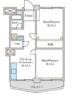 マンションニュー恵比寿 605号室 間取り