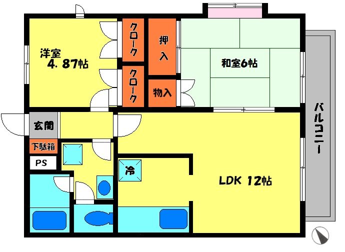 プレステージ稲城 201号室 間取り