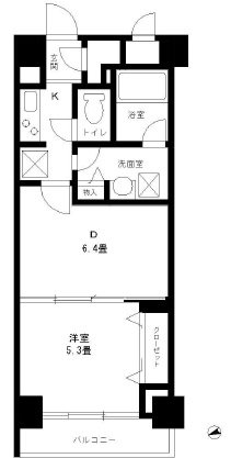 パークアクシス西船橋 402号室 間取り