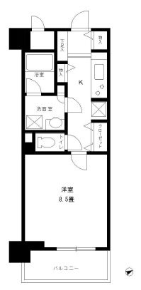 パークアクシス西船橋 107号室 間取り