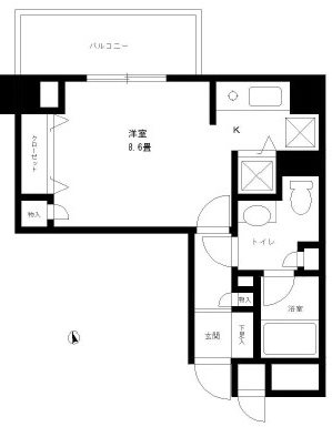 パークアクシス西船橋 112号室 間取り
