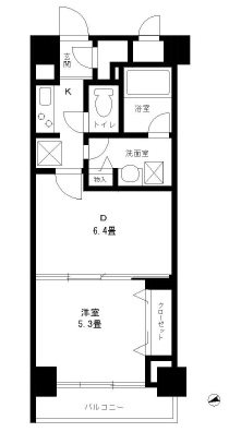 パークアクシス西船橋 501号室 間取り