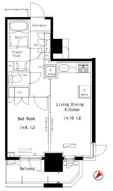 パークアクシス西船橋本郷町 518号室 間取り