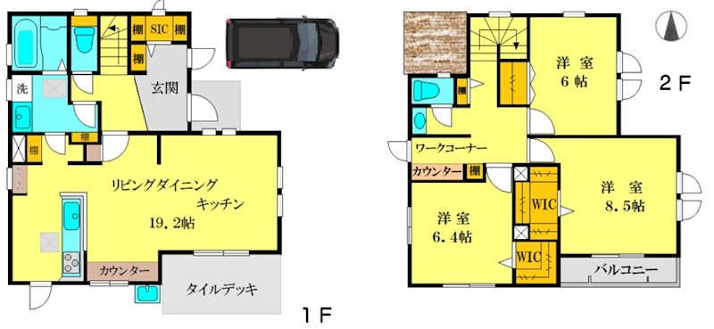 ヒュッゲはるひ野3号棟 間取り