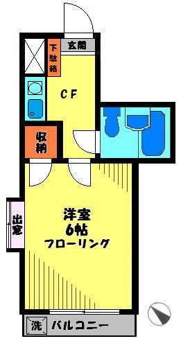 ベルトピア相模原 107号室 間取り