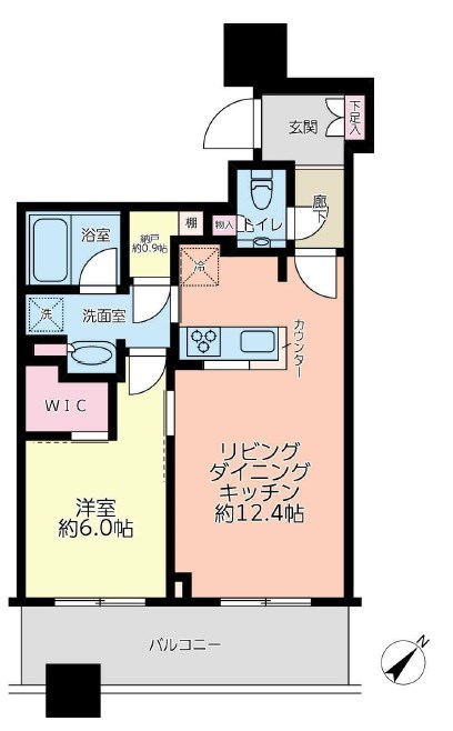 パークタワー勝どきサウス 間取り図