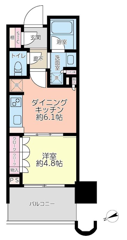 パークタワー勝どきミッド 間取り図