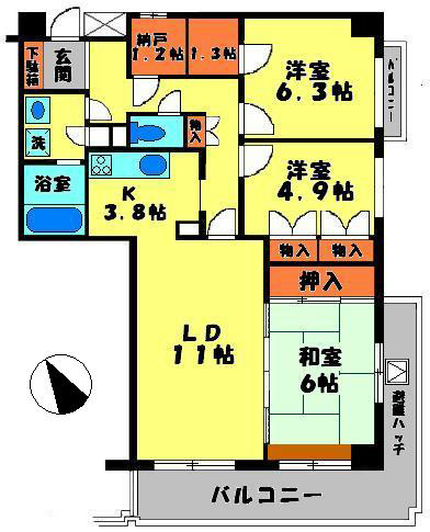 セントラルハイムKATO 間取り図