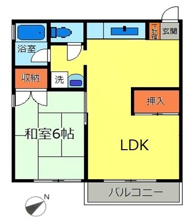 テラスチャオ 102号室 間取り