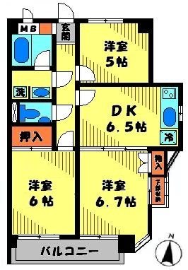 ラヴィエ稲城 301号室 間取り