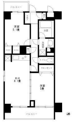 パークアクシス西船橋 201号室 間取り