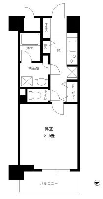 パークアクシス西船橋 106号室 間取り