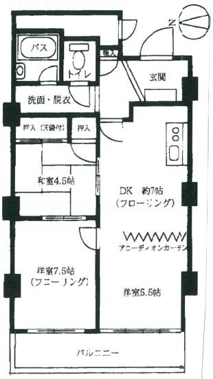 ドミール向ヶ丘 208号室 間取り