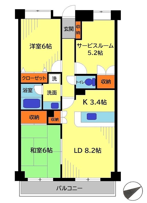 グリーンハイツ 間取り図