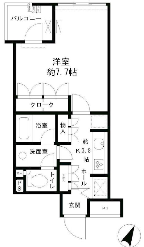 420号室 間取り