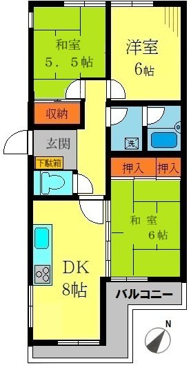アドニス柿生 204号室 間取り