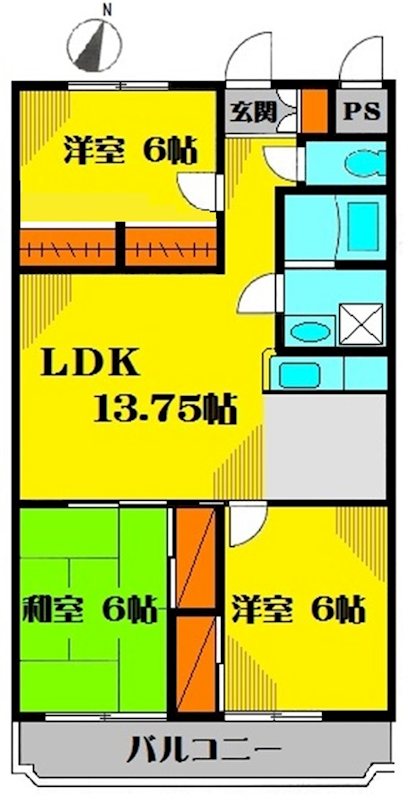 エクシアハイツ 402号室 間取り