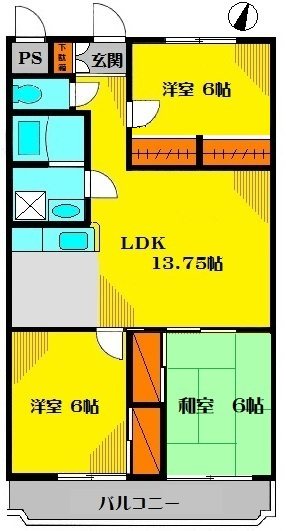 エクシアハイツ 間取り図