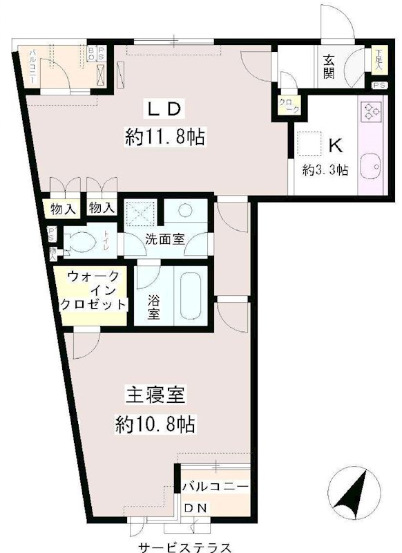パティオス11番街 220号室 間取り