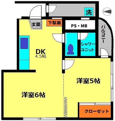 グリーンビュー芦川 302号室 間取り
