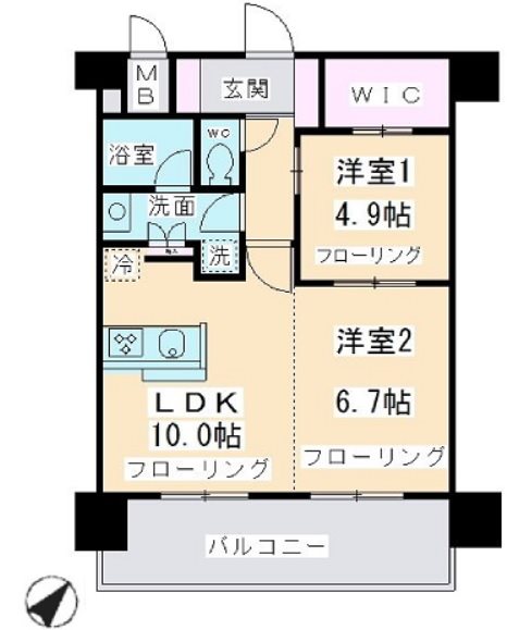 デル・スール　テラス　 305号室 間取り