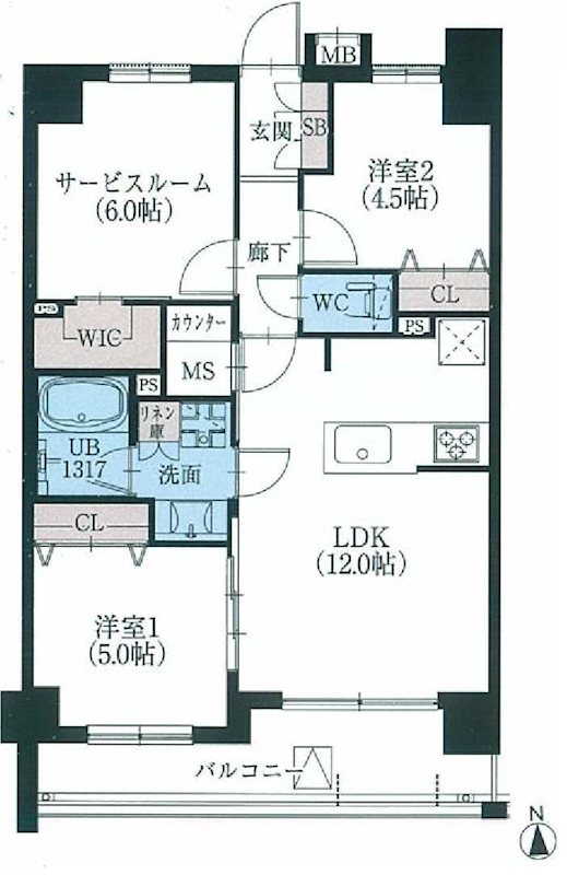 パークキューブ八王子(旧VITA八王子） 間取り図