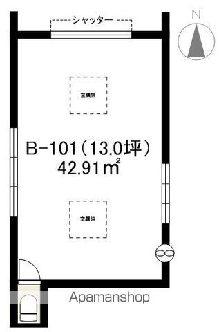 ライズ脇田町（店舗）　Ｂ館 間取り