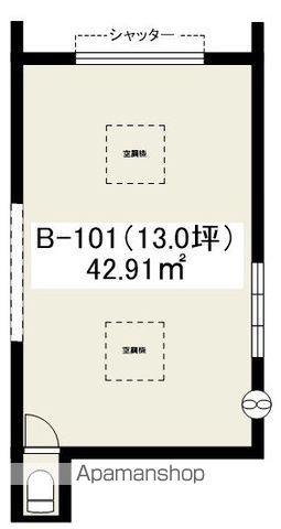 ライズ脇田町（店舗）　Ｂ館 間取り