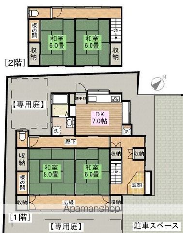 鯨井貸家（１５４６－５４） 間取り
