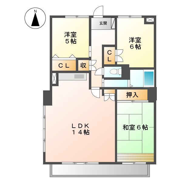 ヴィアーレマルフク南館 間取り