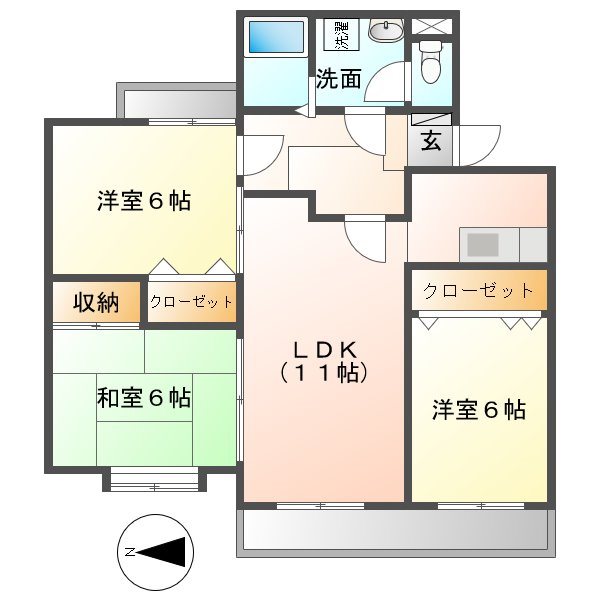 サンキャッスル岩崎 間取り
