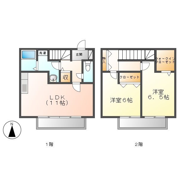 ローズコート岩根　Ａ 間取り