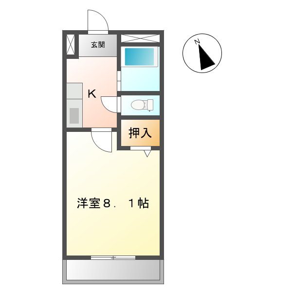 ＫＤＹ－I（ケーディーワイワン） 間取り