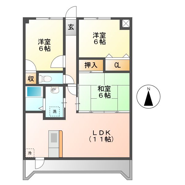 第2ヒルハイツ浅井 間取り