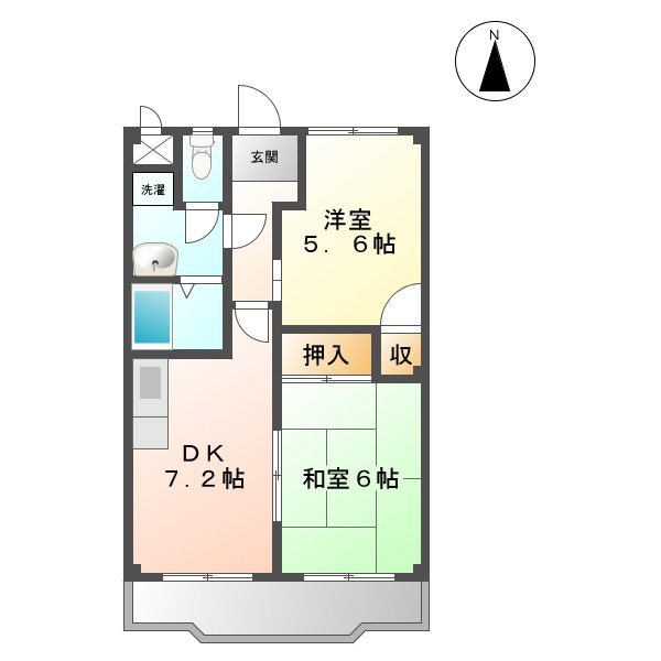 鈴の木ハイツC 間取り