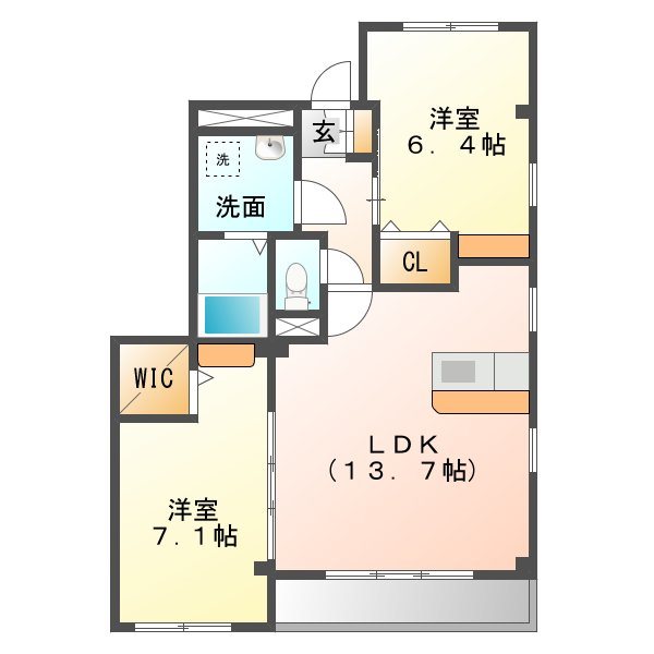 レザンヴェール八つ松 間取り