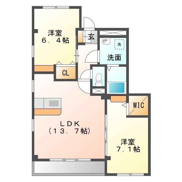 レザンヴェール八つ松 間取り