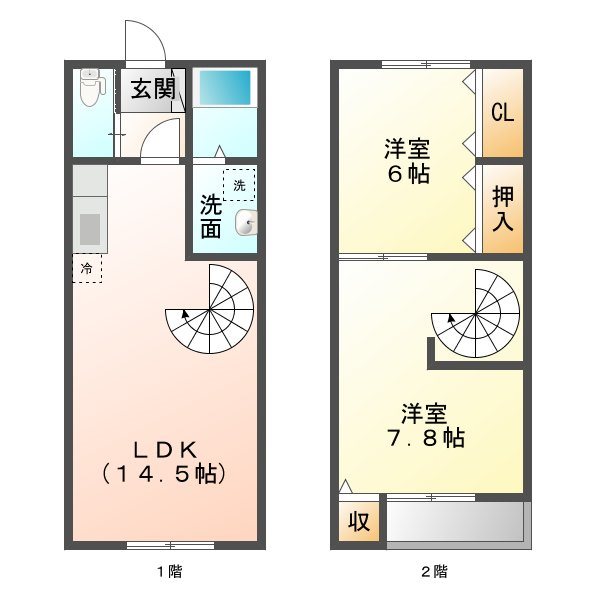 ＺａｏｈＶＩＬＬＡＧＥ　Ｂ（ザオウヴィレッジ） 間取り