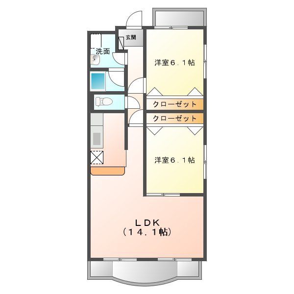 サンキャッスル岩崎 間取り