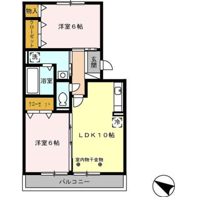 メゾンあざぶ　Ｂ棟 間取り