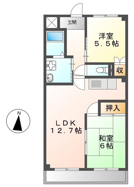 メルベーユ二村台 間取り