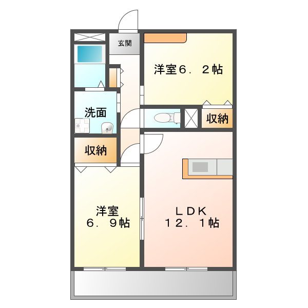 オアシス荒池 間取り