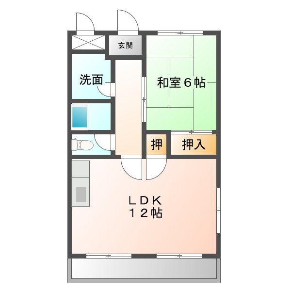 上ノ山ハイツⅢ 間取り