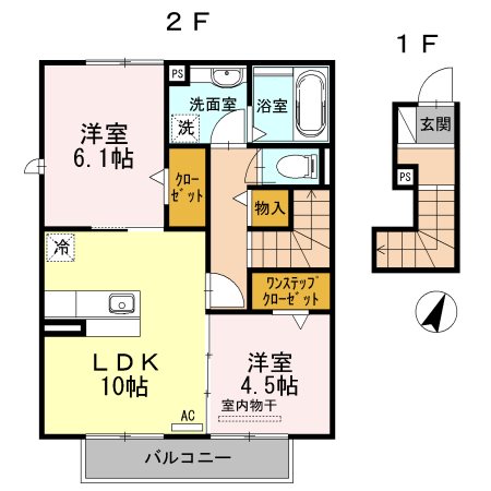 ＺＵＣＣＡII（ズッカツー） 間取り