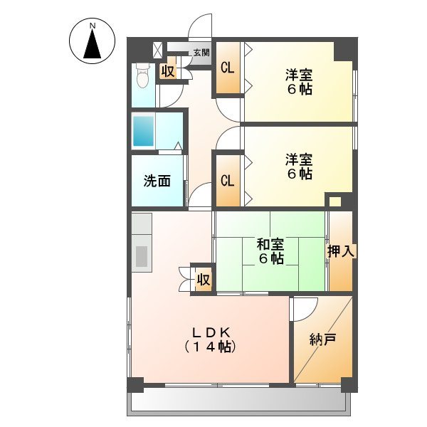 ヴィアーレマルフク南館 間取り