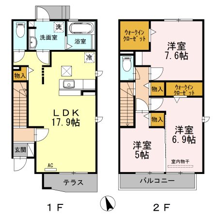 Ｄ－ｒｏｏｍ岩崎台(ディールーム岩崎台) 間取り